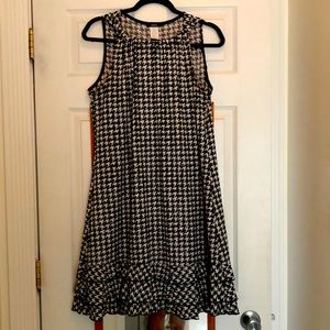 MSK Sparkle Houndstooth sleeveless dress